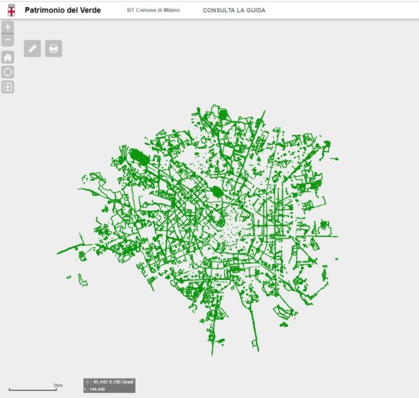 The public green of Milan is online