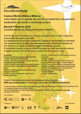 Il parco Montestella a Milano: caso studio per il calcolo dei servizi ecosistemici e la gestione sostenibile del verde in ambiente urbano.